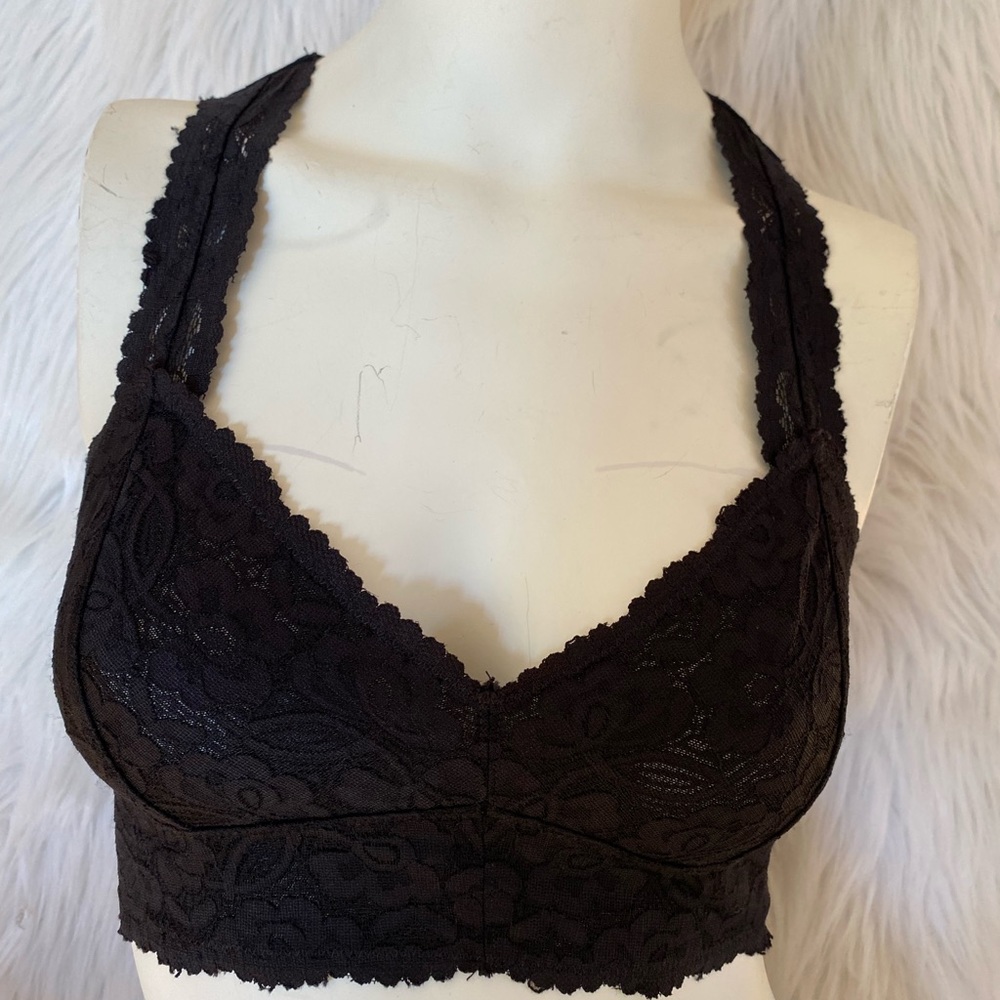 Free People Black Lace Bralette